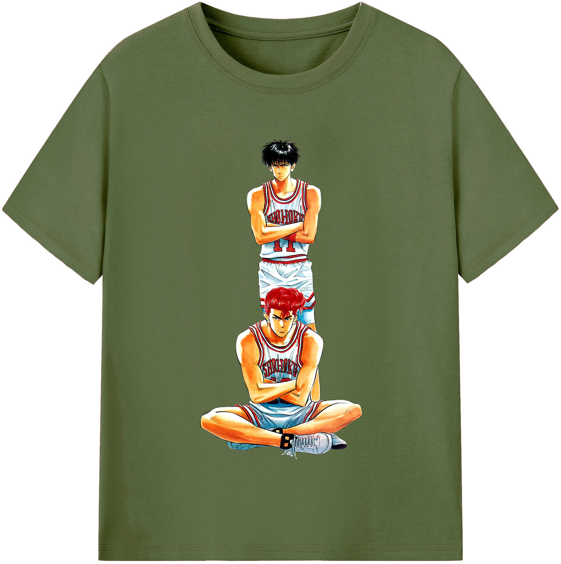 SLAM DUNK／スラムダンク 綿100％半袖Tシャツ（フロントプリント）